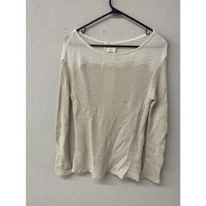 Ella Moss Cream Knit Long Sleeve Top Size L